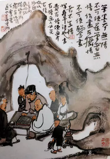 手谈图-画的艺术给人以特殊的魅力震撼品一幅画真的要细心