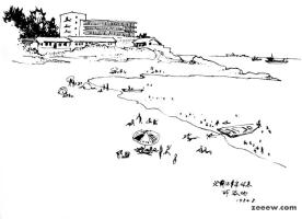 北戴河是消夏旅游的好去处-简笔画 情满画外