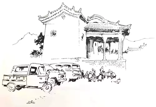 古建筑和新建筑感觉就不同 画古建筑线条不能过于光滑