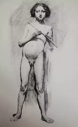 1896 持笛男孩人体-毕加索