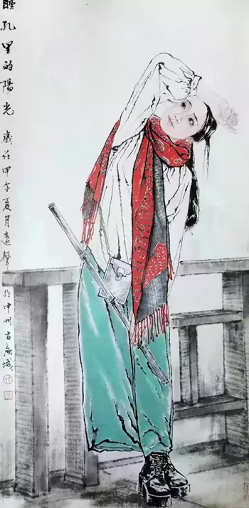 纯美如诗以情入画-读王远声的仕女作品有感 文/王占娥(一) 纯美如诗以情入画-读王远声的仕女作品有感 文/王占娥(一)