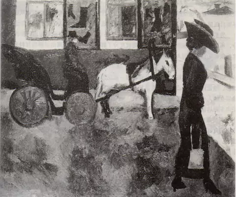 莫斯科街道 娜塔里亚·冈查洛娃俄罗斯 1909年 布面油画 莫斯科街道 娜塔里亚·冈查洛娃俄罗斯 1909年 布面油画