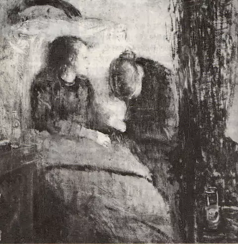 生病的少女 爱德华·蒙奇挪威1885年 布面油画 奥斯陆国家美术馆 生病的少女 爱德华·蒙奇挪威1885年 布面油画 奥斯陆国家美术馆
