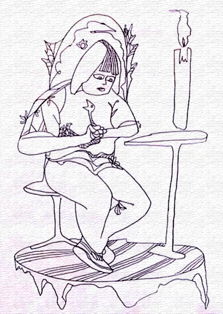神秘而又端庄的女子不知从何而来而且还带着一丝忧愁