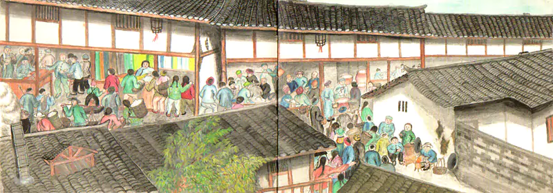 热闹的静观场  1952年 大姐带着我去赶静观场-往事入画