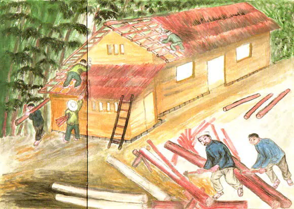 点点谷起杉皮房  1966年 我到兴隆场去给人修收音机-往事入画
