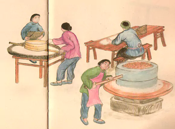推腰磨 筛罗筛 1953年的一天 我和春娃儿去高家庙赶场-往事入画 推腰磨 筛罗筛 1953年的一天 我和春娃儿去高家庙赶场-往事入画