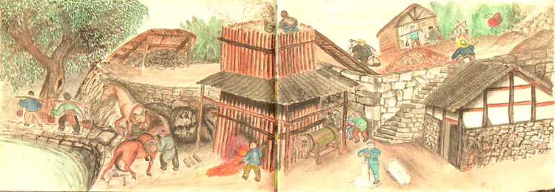老鹰岩的炼铁厂  我家后面的东山有个叫老鹰岩的地方-往事入画