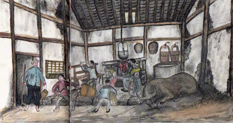 灶屋里拴牛  搞大集体那些年 人们靠挣工分维持生活-往事入画