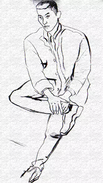 速写不排斥优美的线描 线描法是中国绘画的主要基本