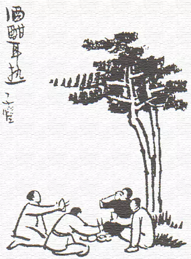 酒酣耳热-丰子恺画