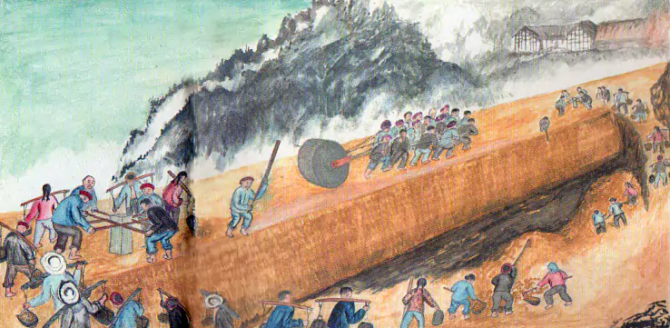 修水库 丘陵地带的水库比较多 我家附近有不少小型水库-往事入画