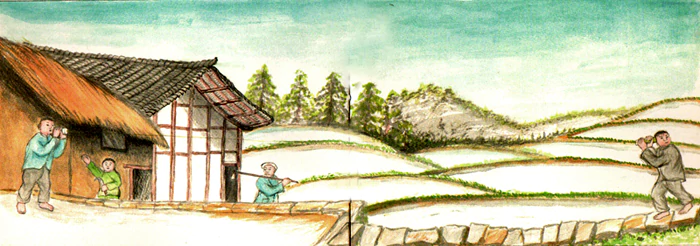 打土电话-那时候的童年-往事入画