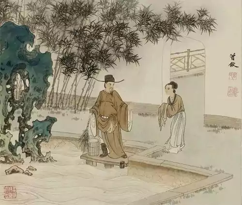 涤亲溺器-宋黄庭坚 元符中为太史 性至孝 身虽贵显 奉母尽诚