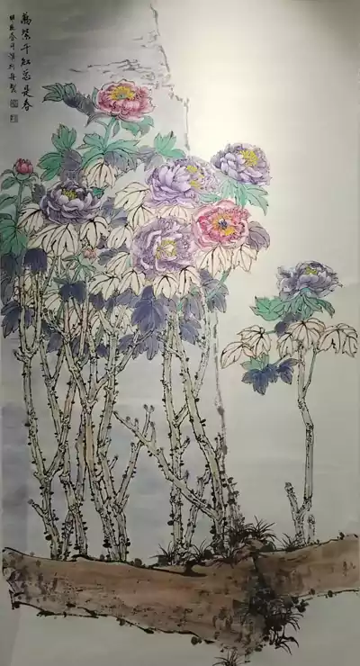 国画牡丹-万紫千红总是春 作者 淮行舟 洛阳