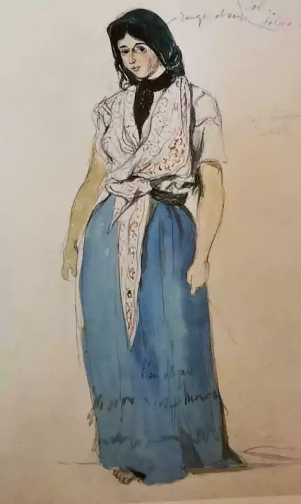 画坛巨匠德拉克洛瓦素描 法国著名画家 浪漫主义画 派的典型代表