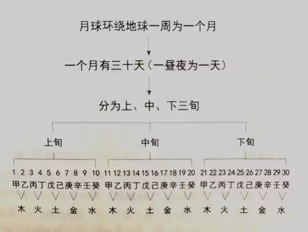 “十天干”原本是用以纪日 阴历年就比阳历年相差了10.88天