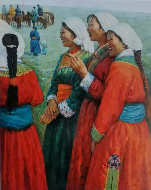 当代中国油画家李培真作品欣赏《节日》和《油画速写一》