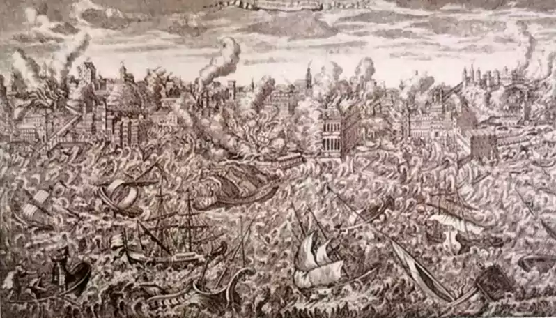1755年葡萄牙里斯本大地震 是人类历史上破坏性最大和死亡人数最多的地震之一