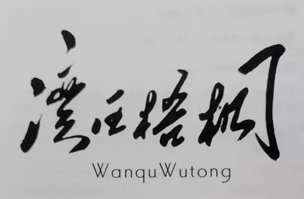 湾区梧桐  这是田粟著的一本书的书名书法-书法作品