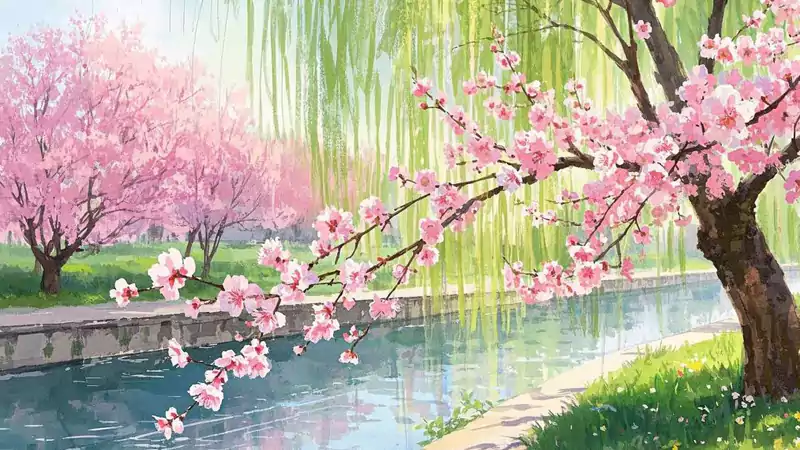 三月十九日游大运河文化公园 这日阳光明媚到处一片春意即兴写七律四首
