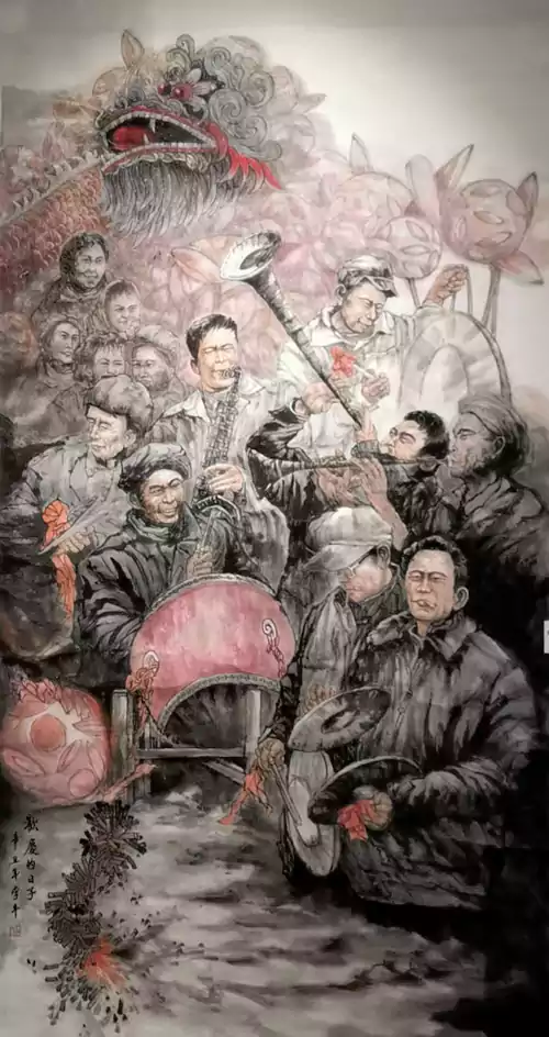 《欢庆的日子》与《小楼一夜》盛世花开 南北同源 洛阳 惠州两地市书画交流展画作选