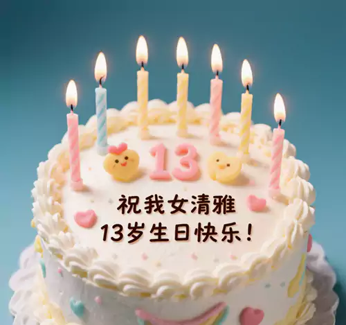 五律 祝女儿十三岁生日二首 明朝逢汝诞 相隔念娇娃 襁褓啼声脆