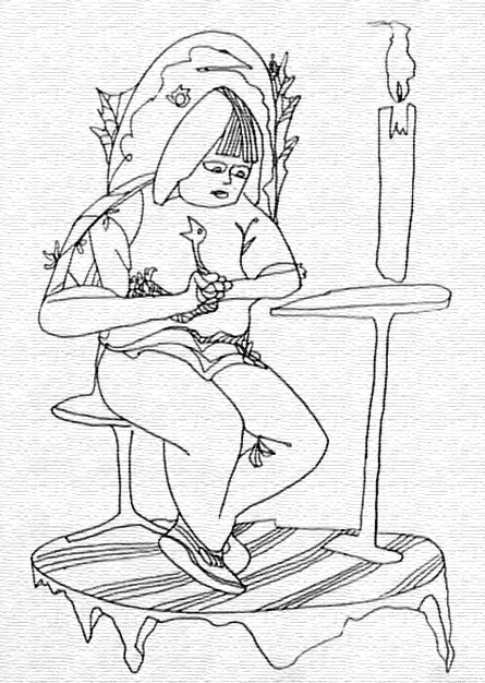 神秘而又端庄的女子不知从何而来而且还带着一丝忧愁