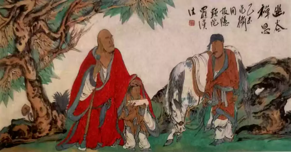 中国国家画院国画院副院长 范扬作品《幽谷禅悟》