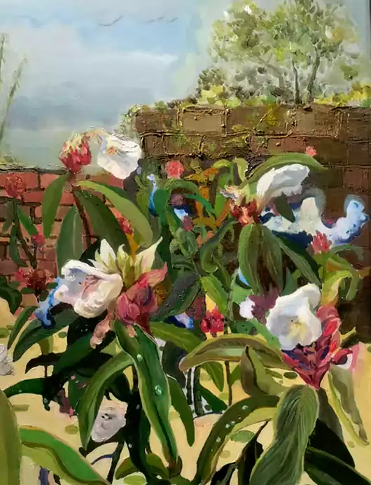 魅力海边山 防城港市艺术作品展作品《偶遇》