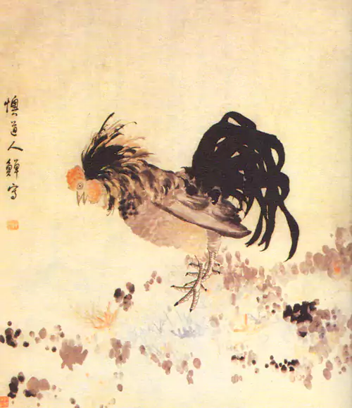 七律 雄鸡两首 雄鸡傲立展英豪 锦羽华冠映碧霄