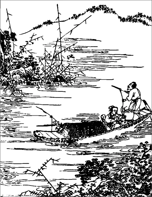 唐《夜渔》丁酉中秋   张乔  钓艇去悠悠，烟波春复秋 配画