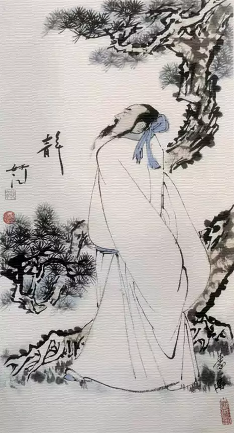 ​秦华的写意画-静：秦华 原名秦燕华 一野山房主人