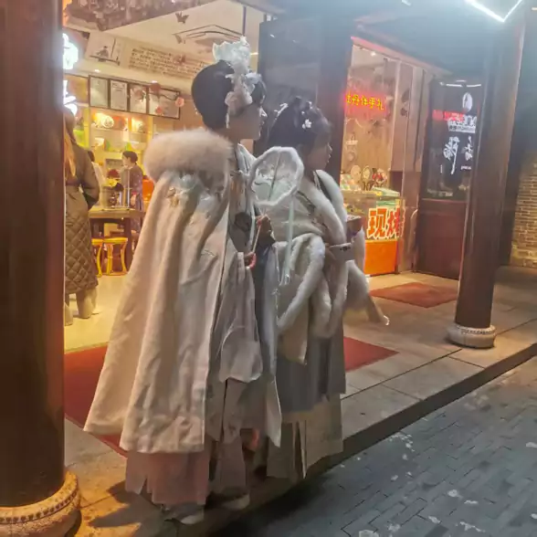 七律-夜巷汉服行:华灯初上巷边停 双袂飘然汉服明 七律-夜巷汉服行:华灯初上巷边停 双袂飘然汉服明