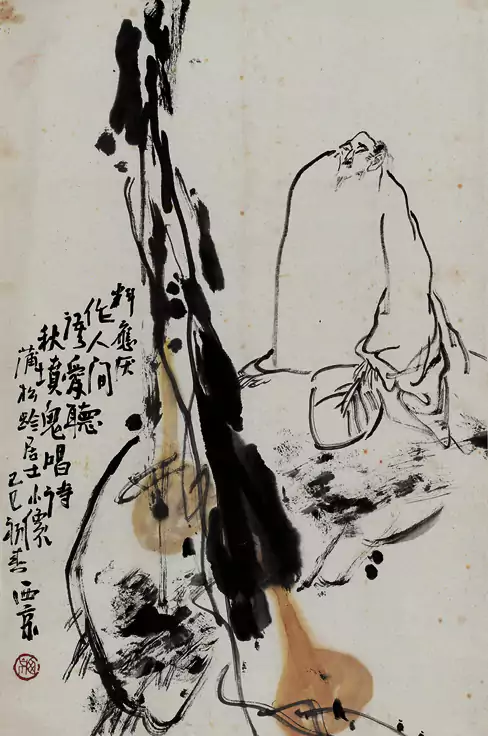 王西京的《蒲松龄居士小像》 也叫《蒲松龄像》 欣赏 王西京的《蒲松龄居士小像》 也叫《蒲松龄像》 欣赏