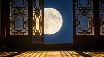 五言排律-清明晓窗见月感怀：清明逢晓卯 窗月正婵娟