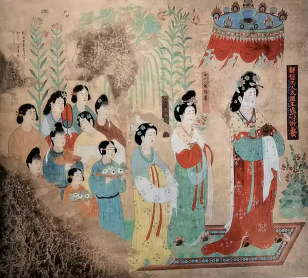 敦煌莫高窟：都督夫人太原王氏礼佛图