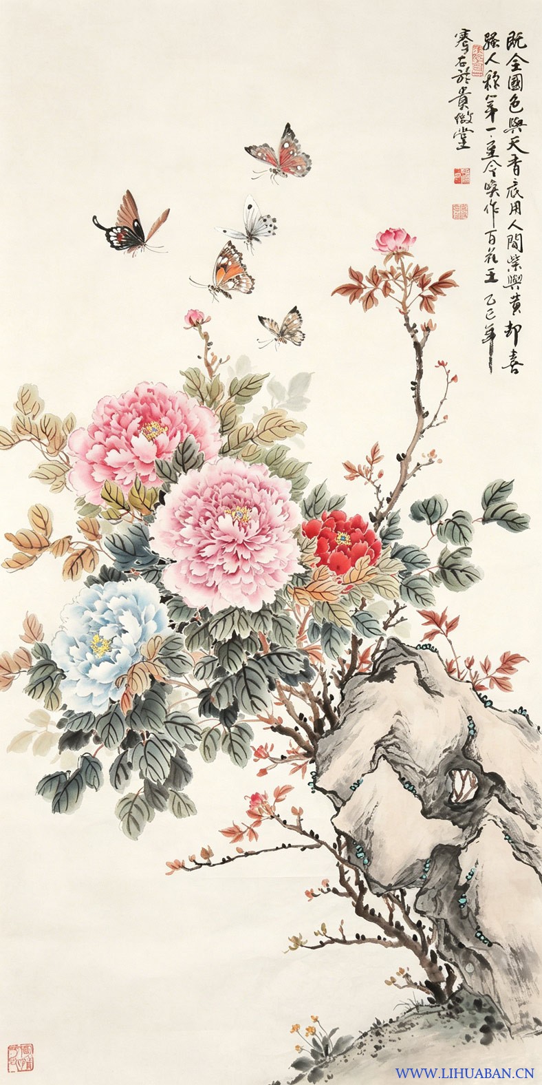骞石绘牡丹 洛城藏风华：骞石之牡丹作品