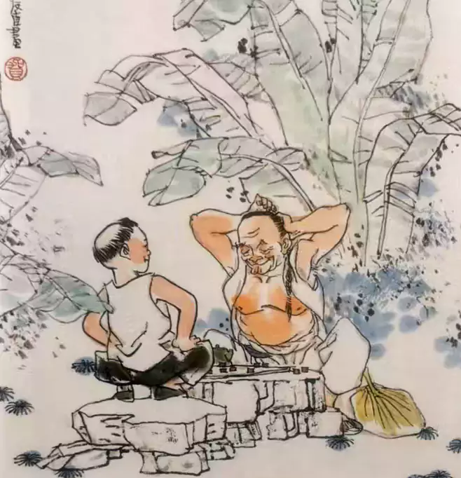  芭蕉闲趣 烟火人间 —— 观此民俗人物小品