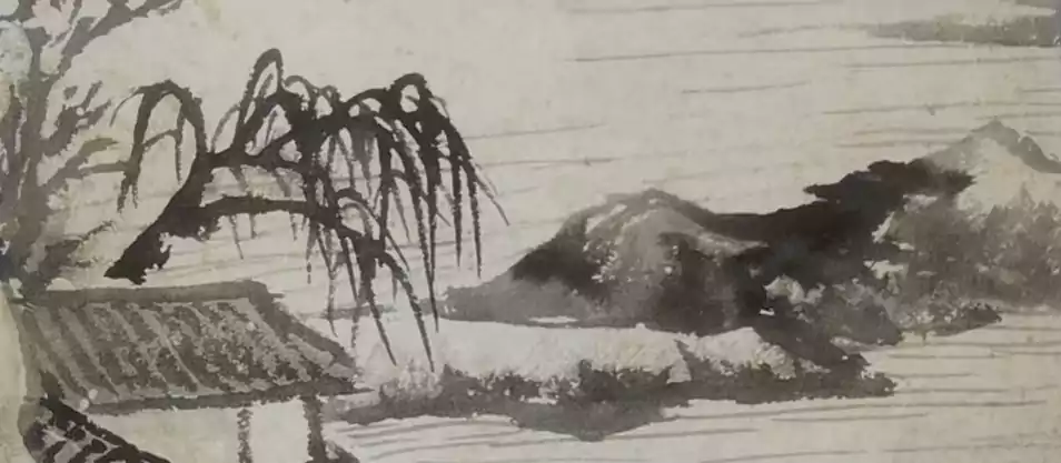 观石涛溪居图：墨泼昆仑云半裁 笔扫烟岚雨未开